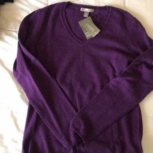 NWT Cashmere purple sweater